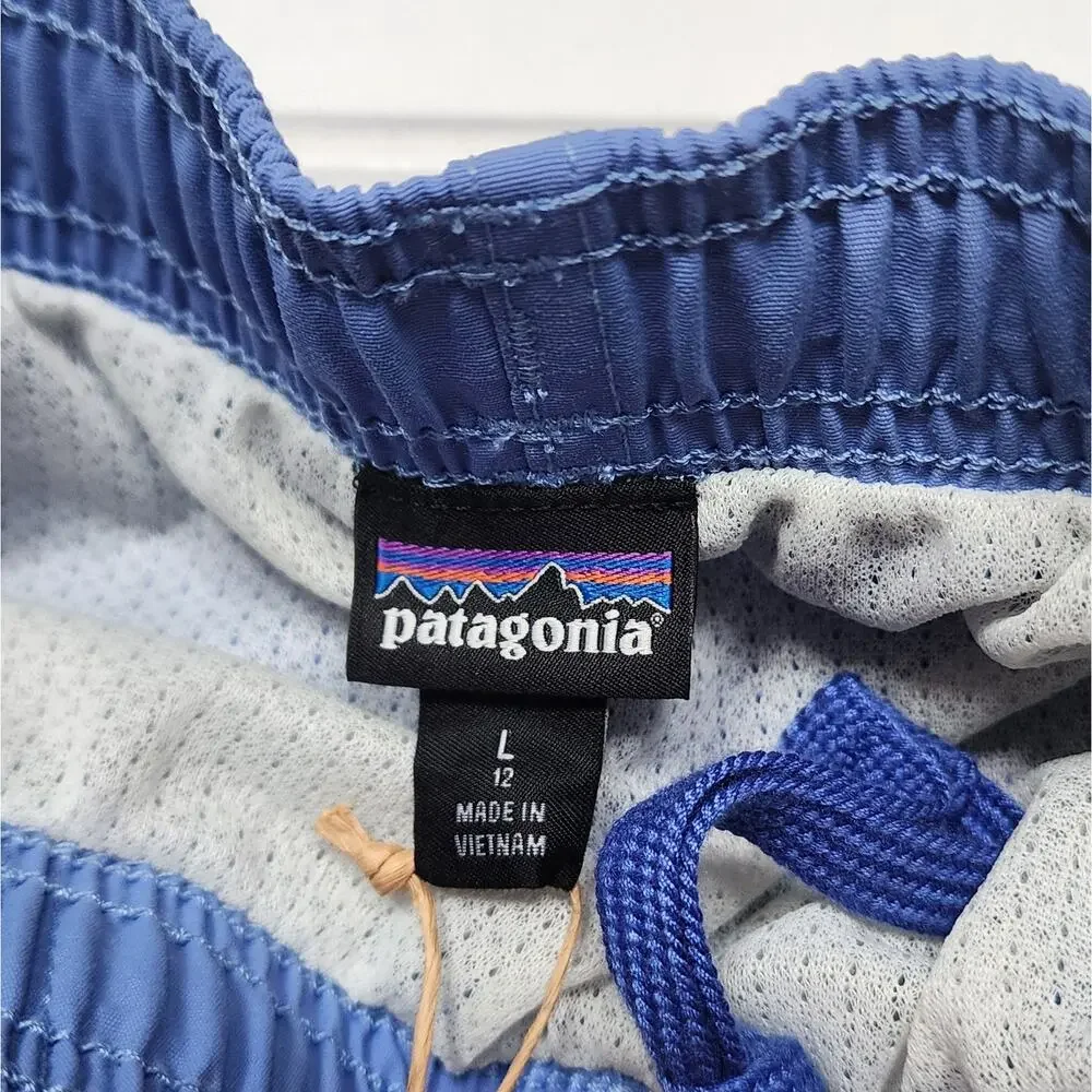 NWT Patagonia Kids Baggies Shorts 5" Lined-Abundant Blue Size L (12) - Picture 2 of 8